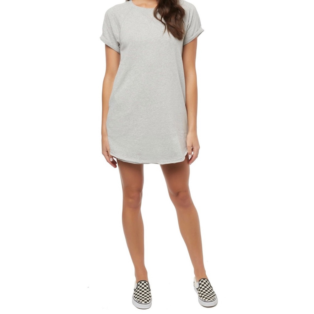 🌺 Heather Grey Sweatshirt Dress with Pockets - Picture 3 of 8